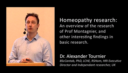 Dr Alexander Tournier föreläser om professor Montagniers forskning – Nordic Homeopathic Symposium 2013